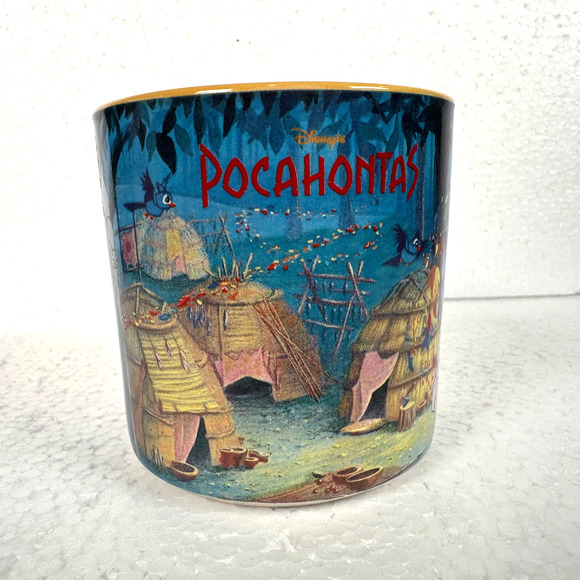 Vintage Pocahontas Collectible Mug Coffee Cup 1990s The Disney Store John Smith - Picture 2 of 9